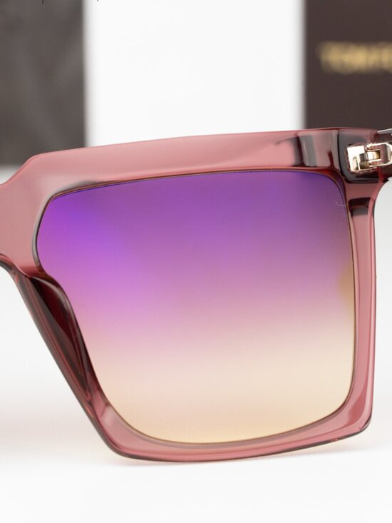 Tom Ford SABRINA-02 Women Sunglasses Bordeaux Gradient Square FT0764 69T NEW main image 7